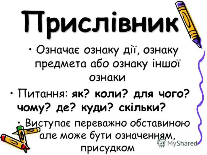 Прислівник як частина мови